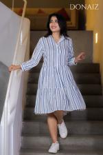 Oversize two tiered Midi Shirt Dress