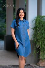 Elegant Chambray Shirt Dress