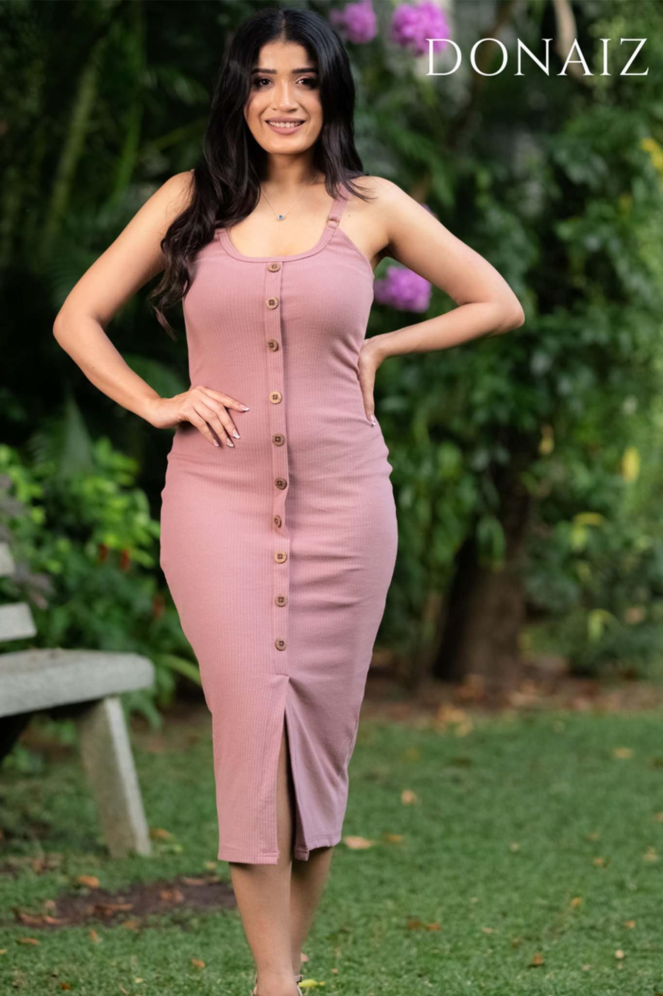 Rib Knit Midi Dress