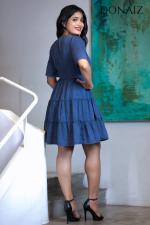 Charming Tiered V neck Dress