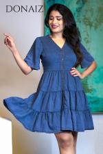 Charming Tiered V neck Dress
