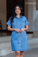 Elegant two pocketed denim dress
