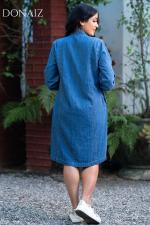 Denim Long Sleeve Shirt Dress