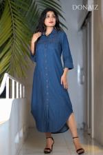 Solid Chamri Long Shirt Dress