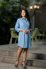 Ruffled Sleeve Shirt Dress